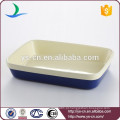 Boa qualidade retangular azul escuro bakeware cerâmica para casa